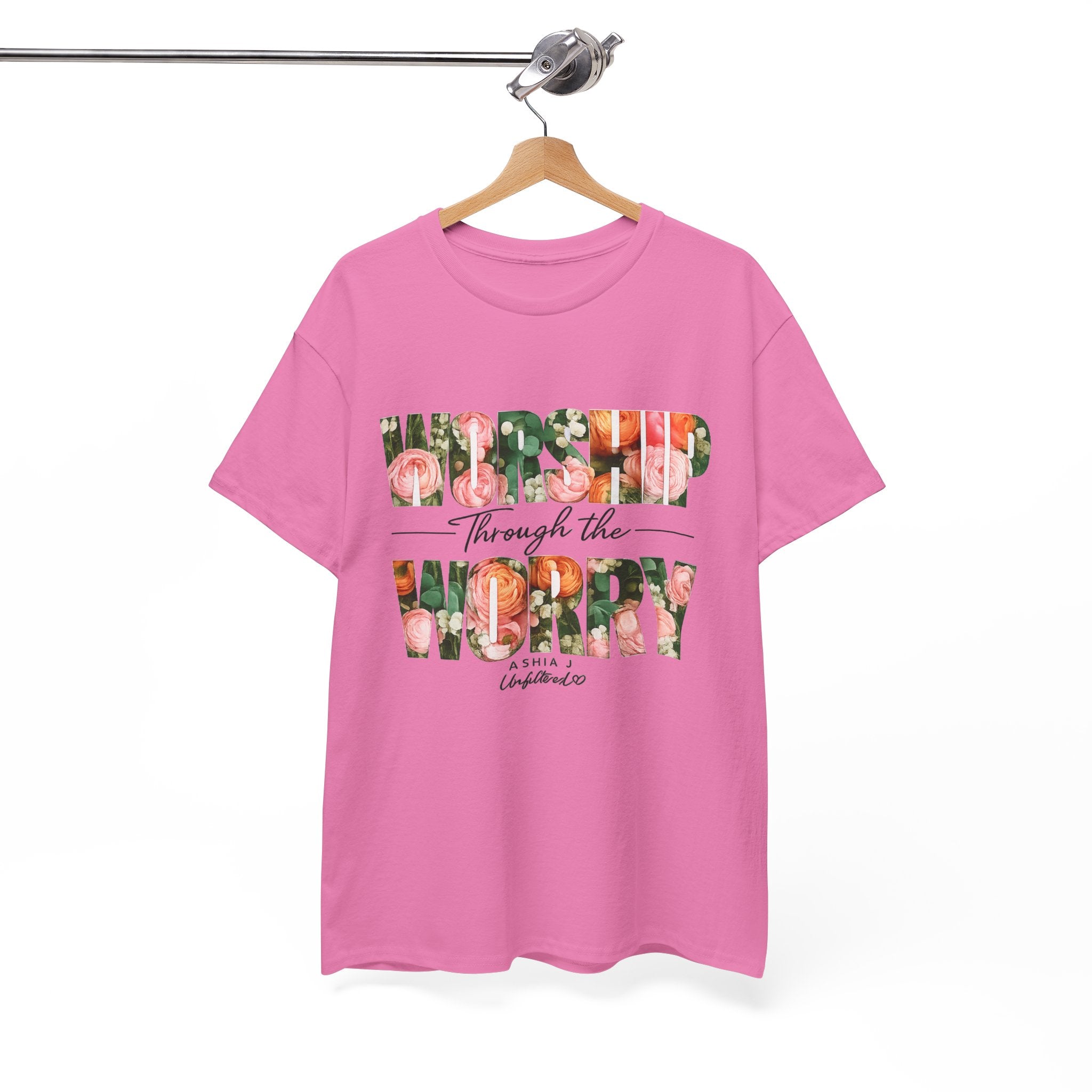 T-Shirt - Worried Through the Worry Floral Graphic Tee
