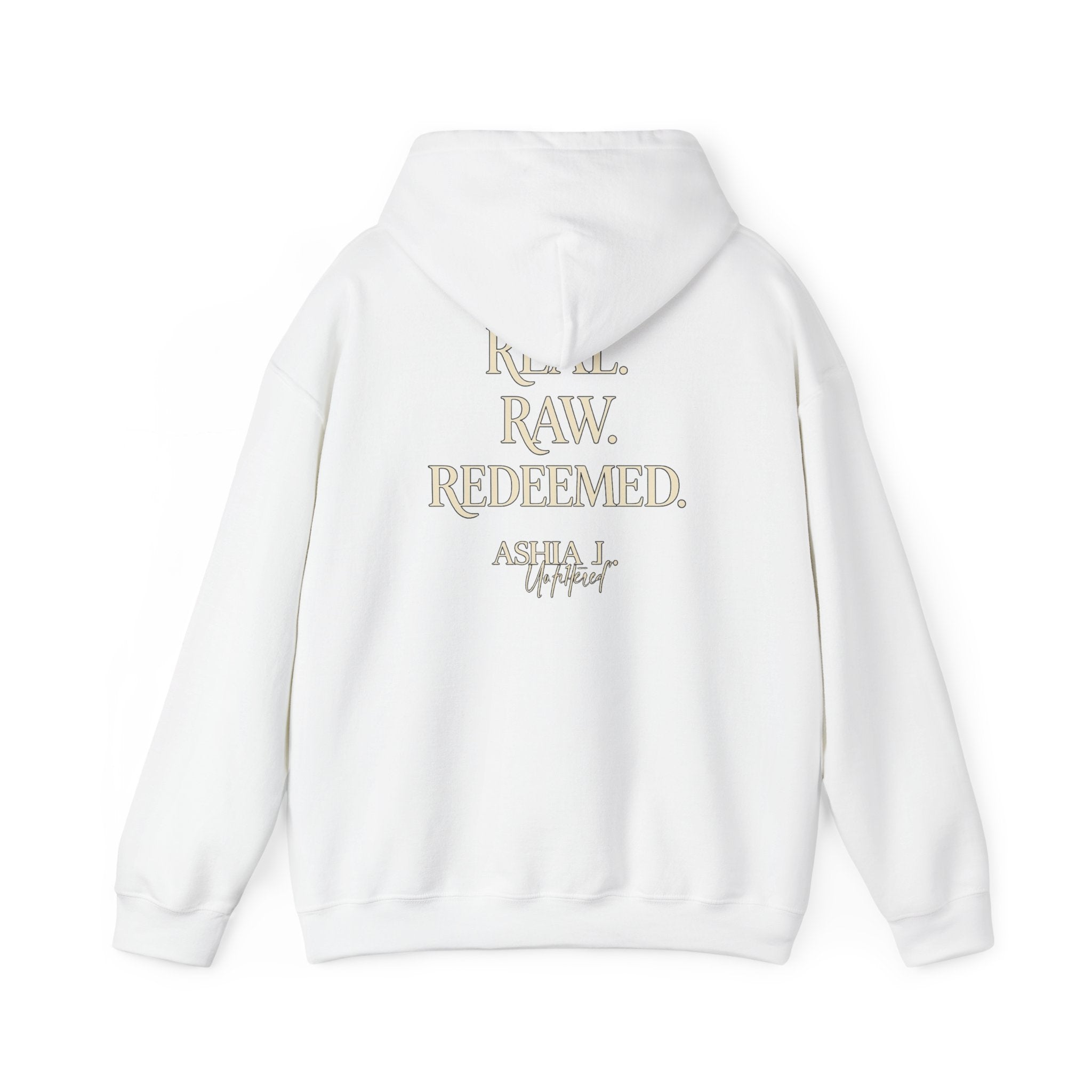 Hoodie — Raw. Redeemed. Inspirational Graphic Pullover