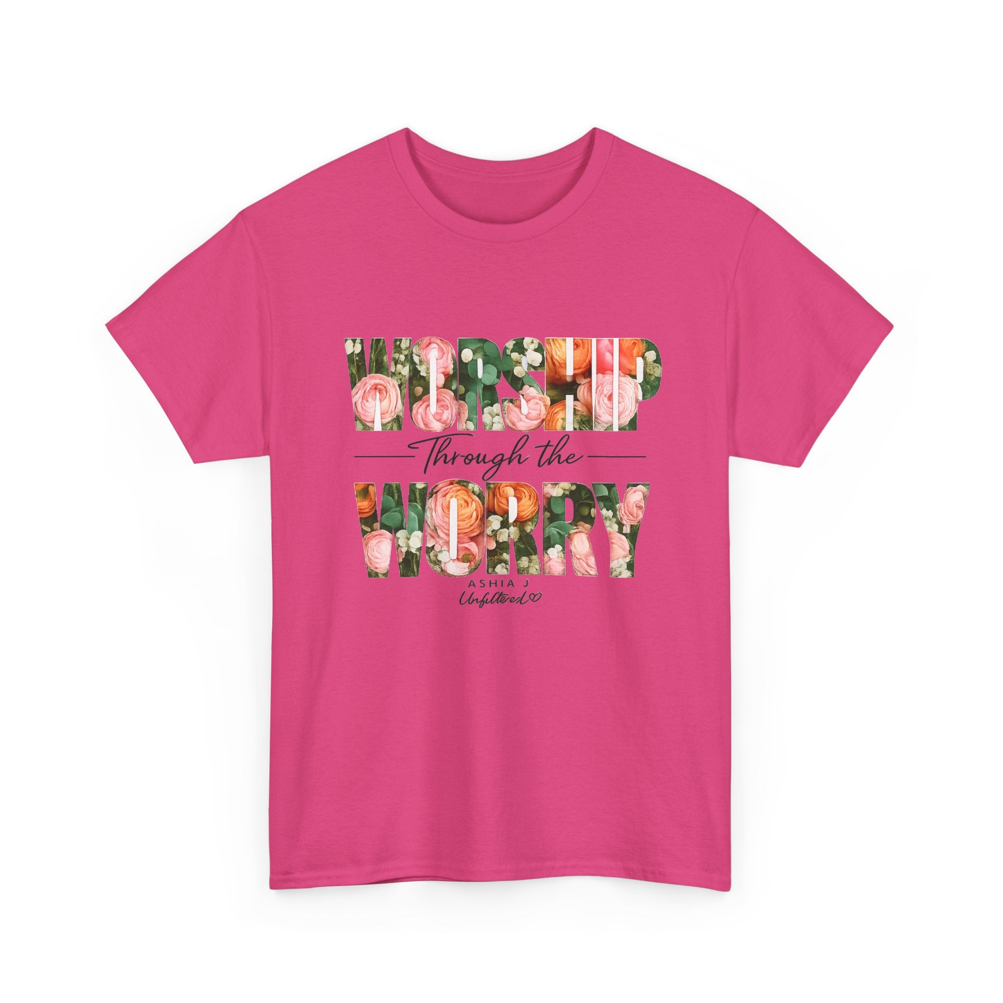 T-Shirt - Worried Through the Worry Floral Graphic Tee