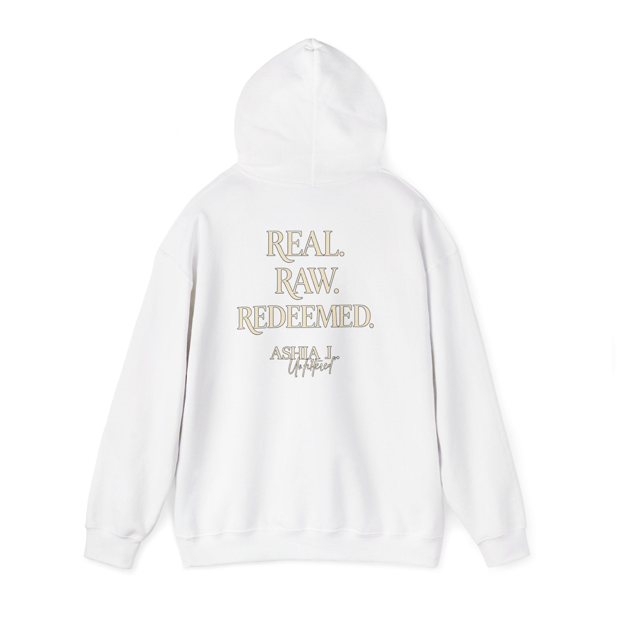 Hoodie — Raw. Redeemed. Inspirational Graphic Pullover