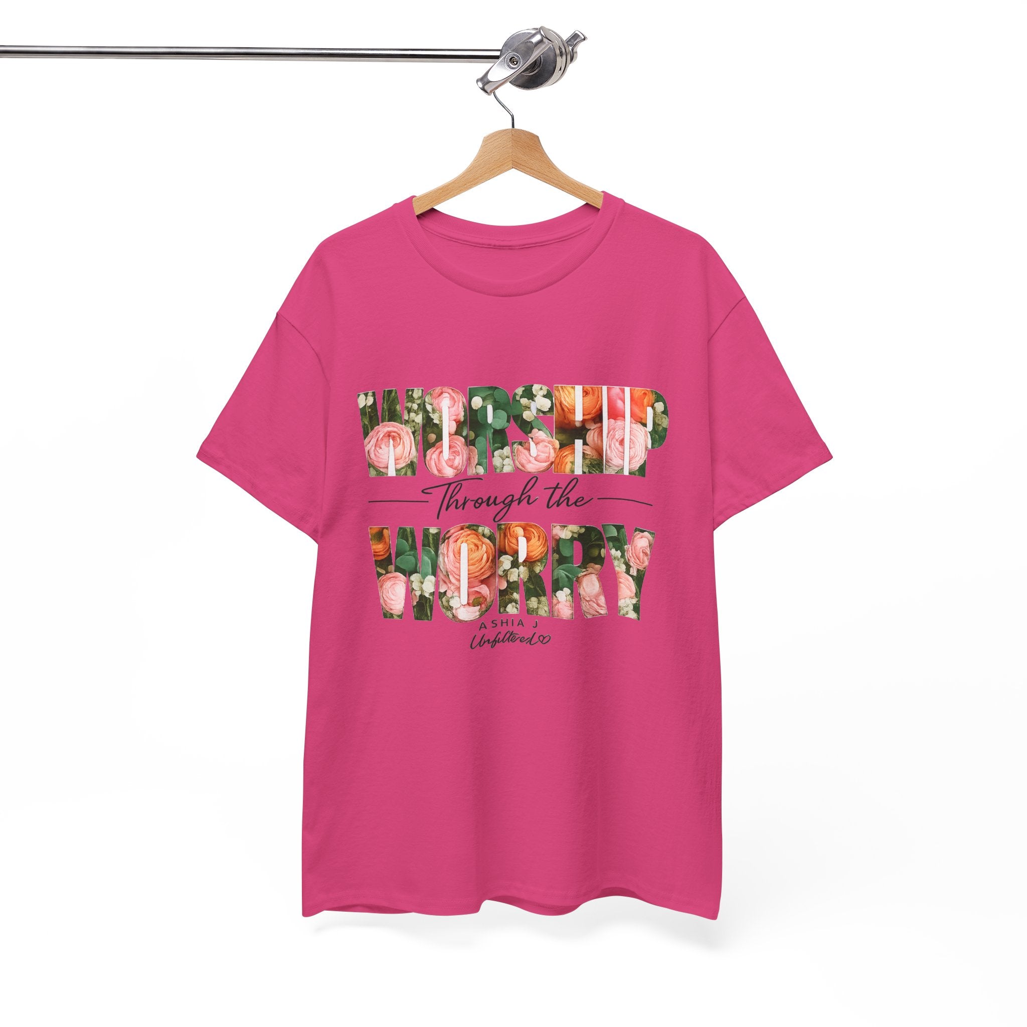 T-Shirt - Worried Through the Worry Floral Graphic Tee