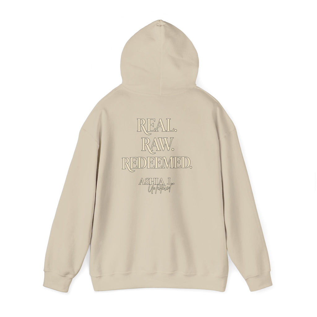 Hoodie — Raw. Redeemed. Inspirational Graphic Pullover