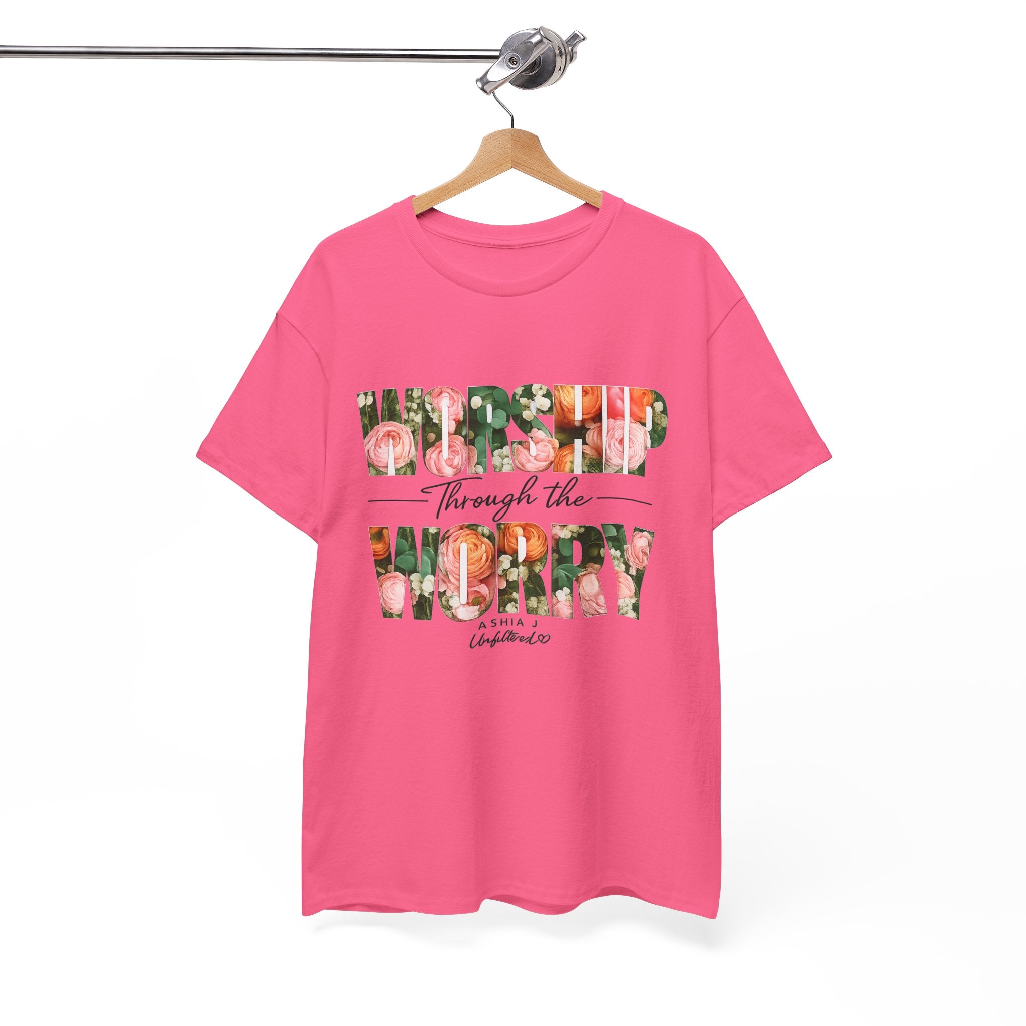 T-Shirt - Worried Through the Worry Floral Graphic Tee