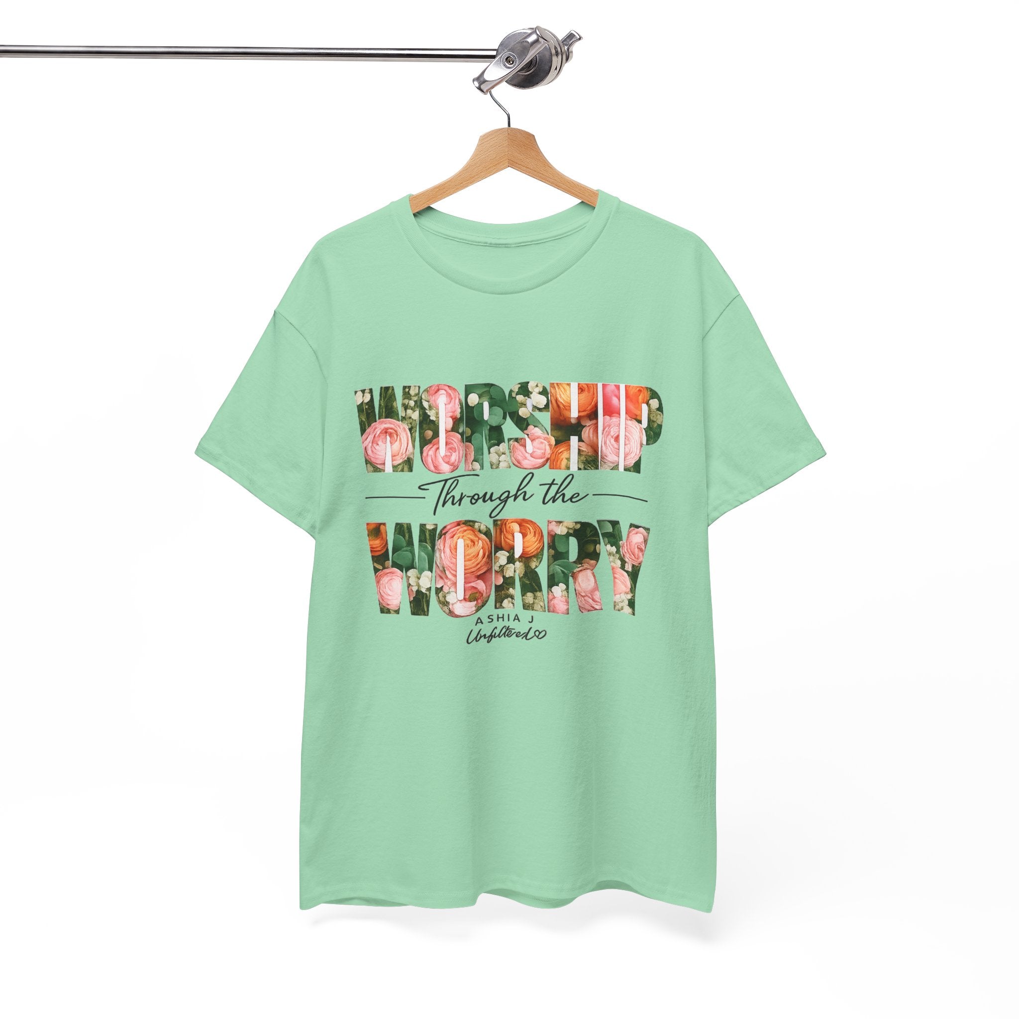 T-Shirt - Worried Through the Worry Floral Graphic Tee