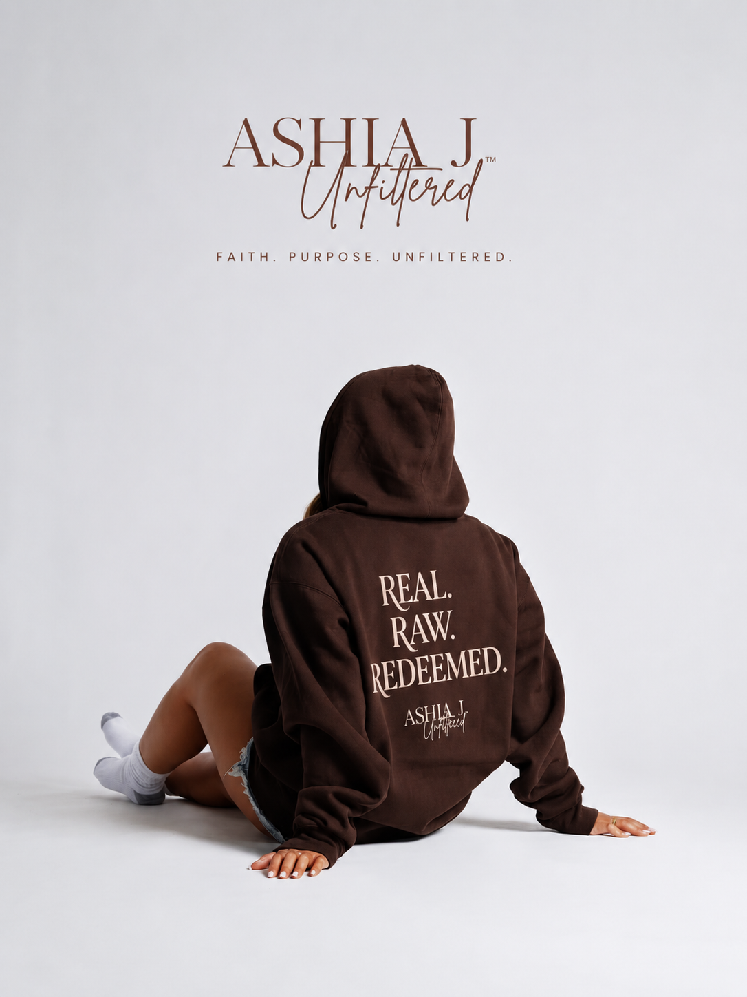 Hoodie — Raw. Redeemed. Inspirational Graphic Pullover