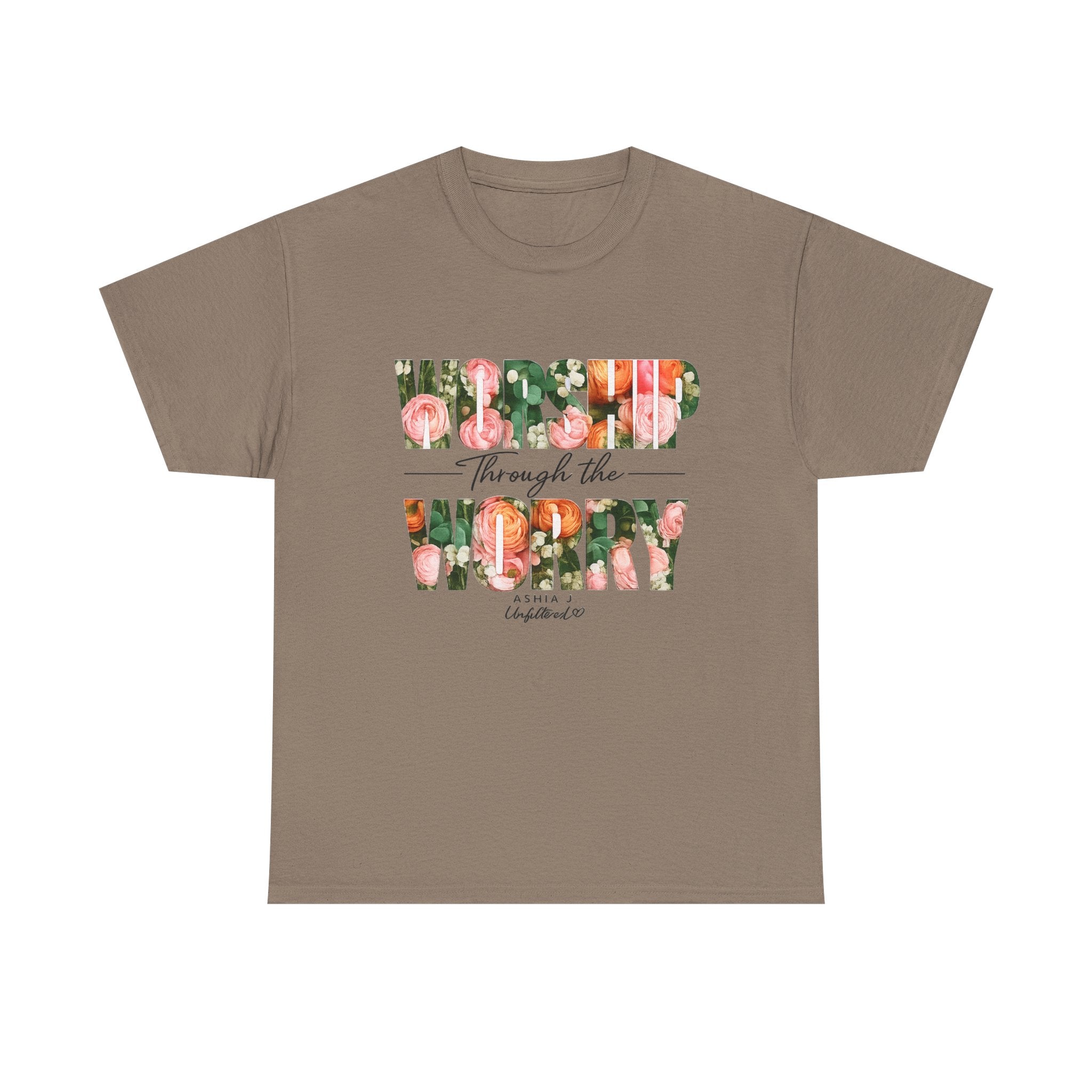 T-Shirt - Worried Through the Worry Floral Graphic Tee