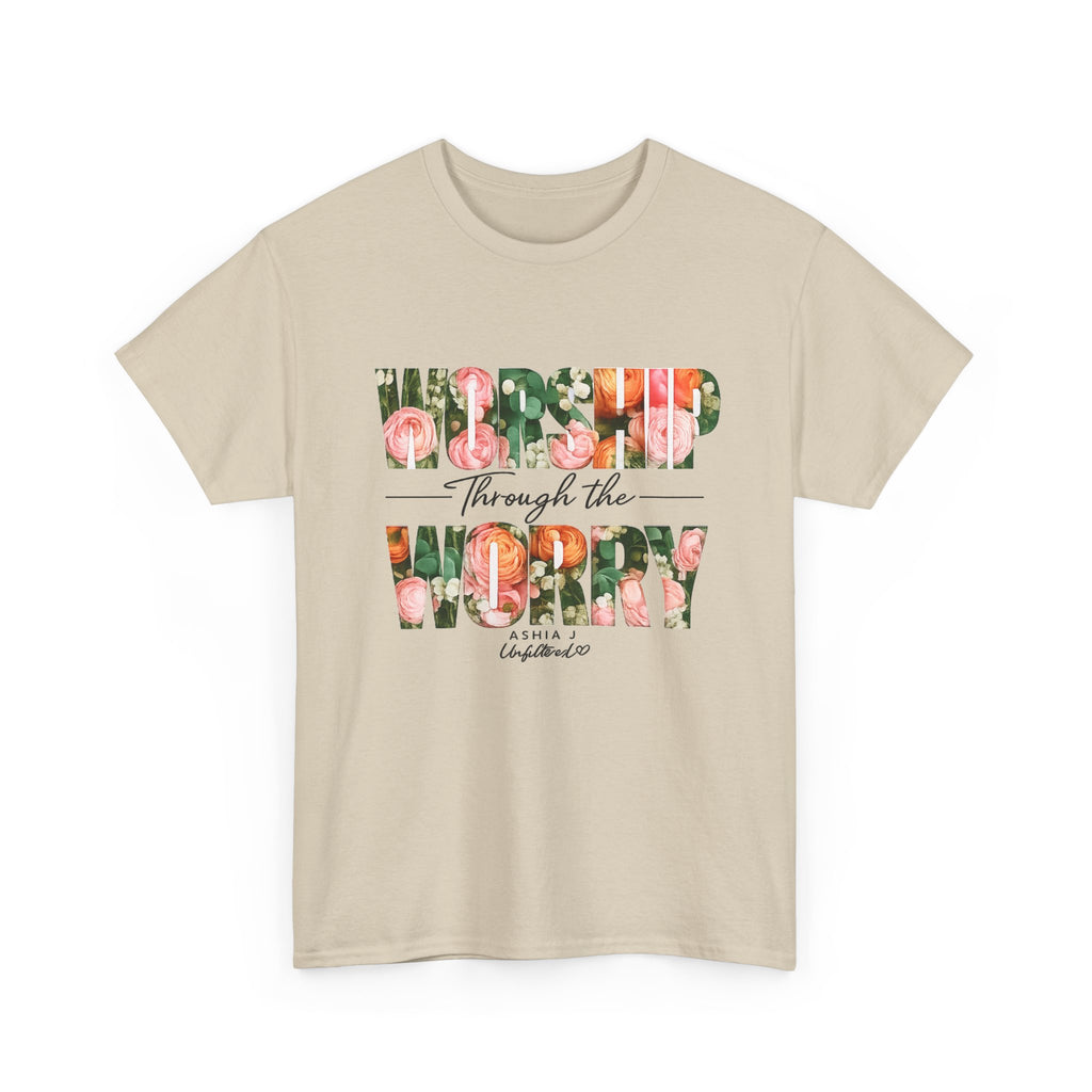 T-Shirt - Worried Through the Worry Floral Graphic Tee