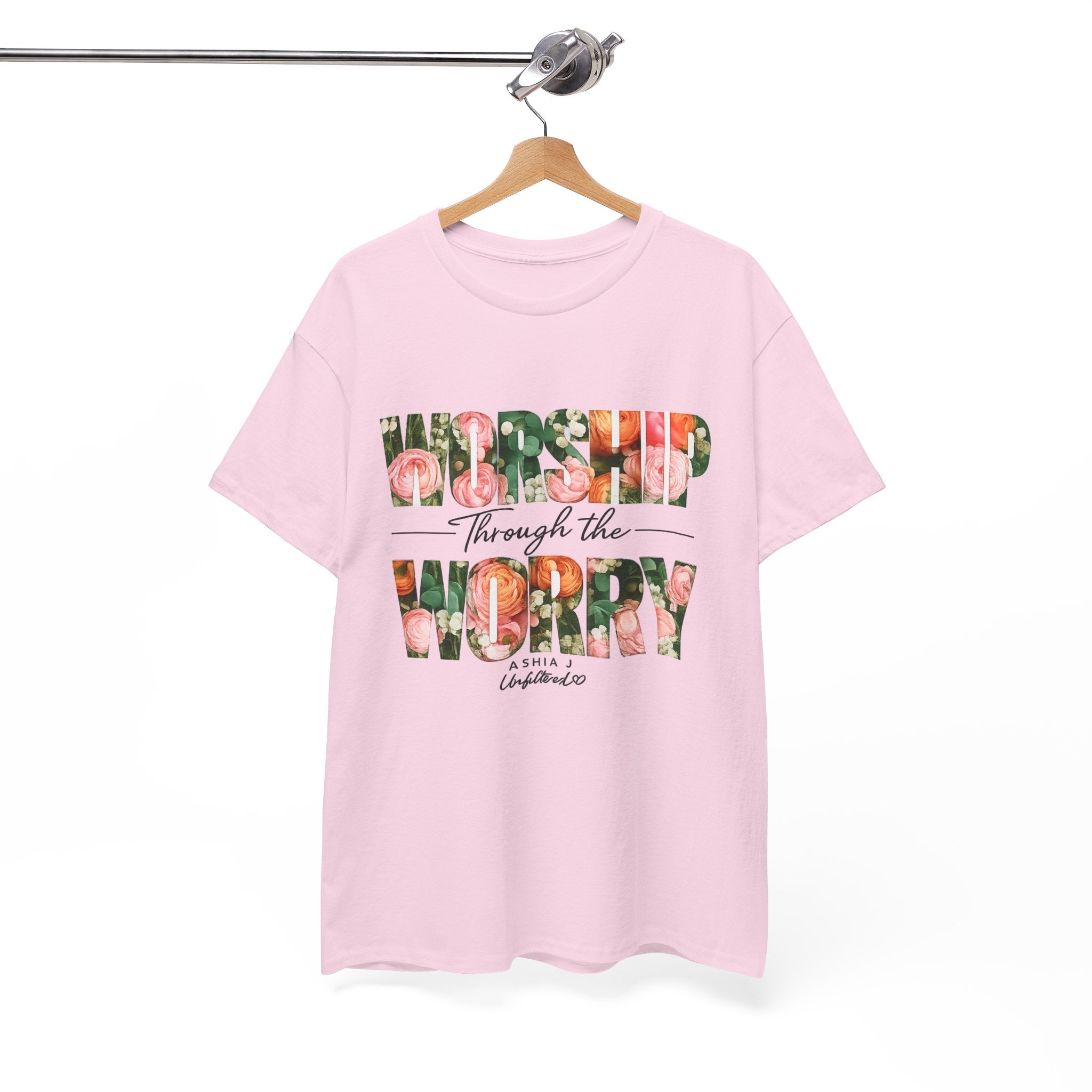 T-Shirt - Worried Through the Worry Floral Graphic Tee