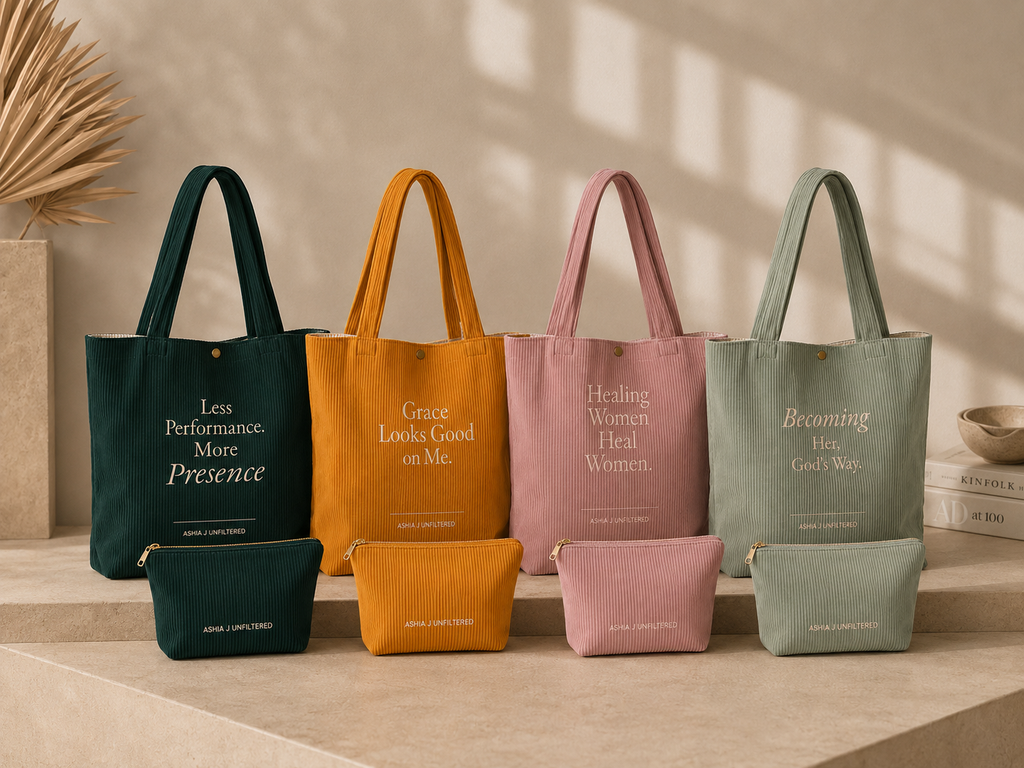 Corduroy Mustard Tote Bag set