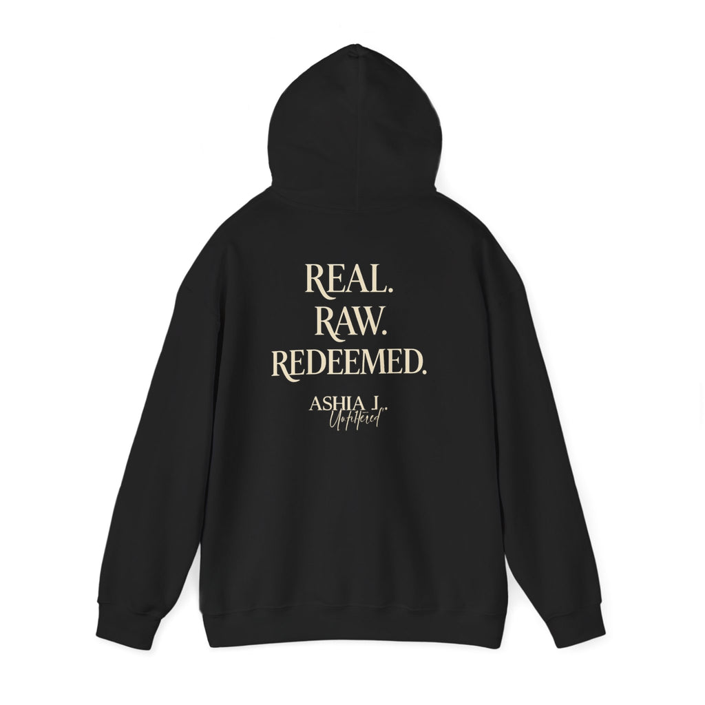 Hoodie — Raw. Redeemed. Inspirational Graphic Pullover
