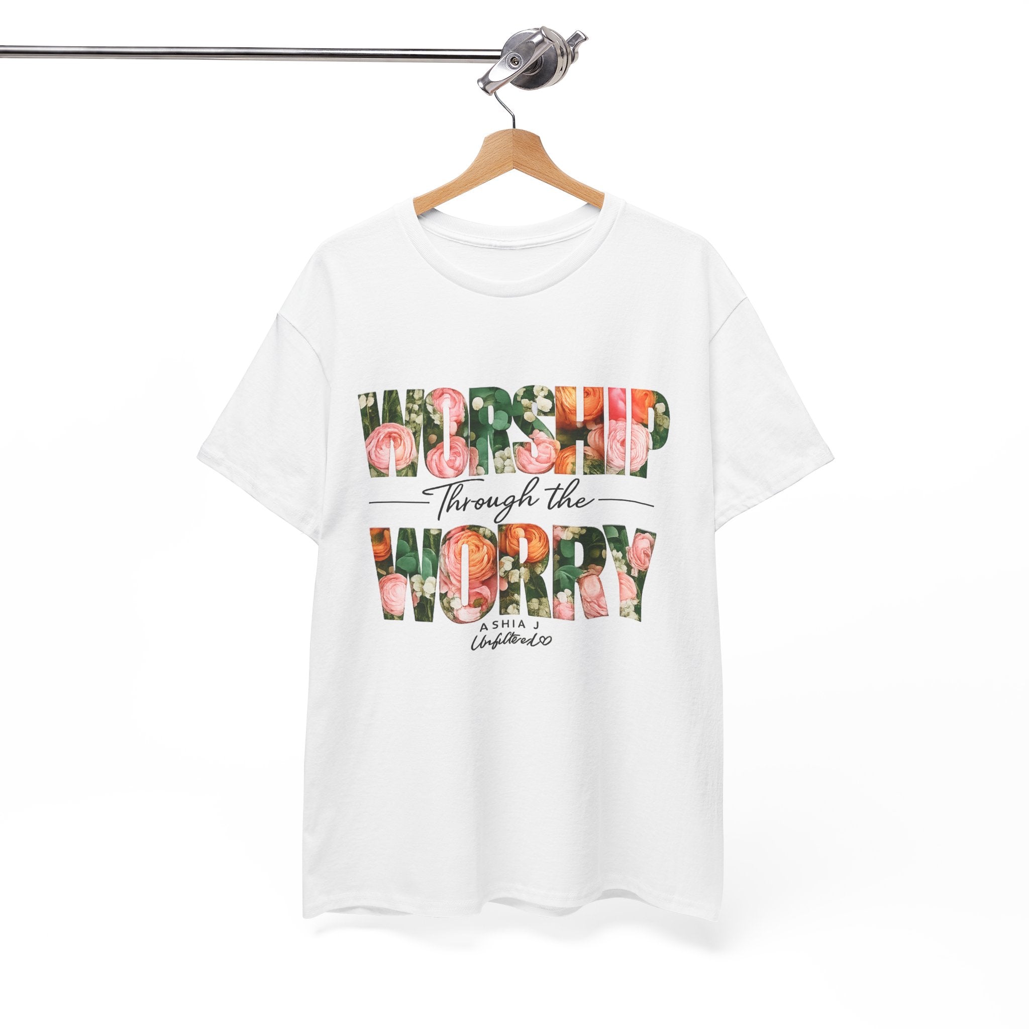 T-Shirt - Worried Through the Worry Floral Graphic Tee