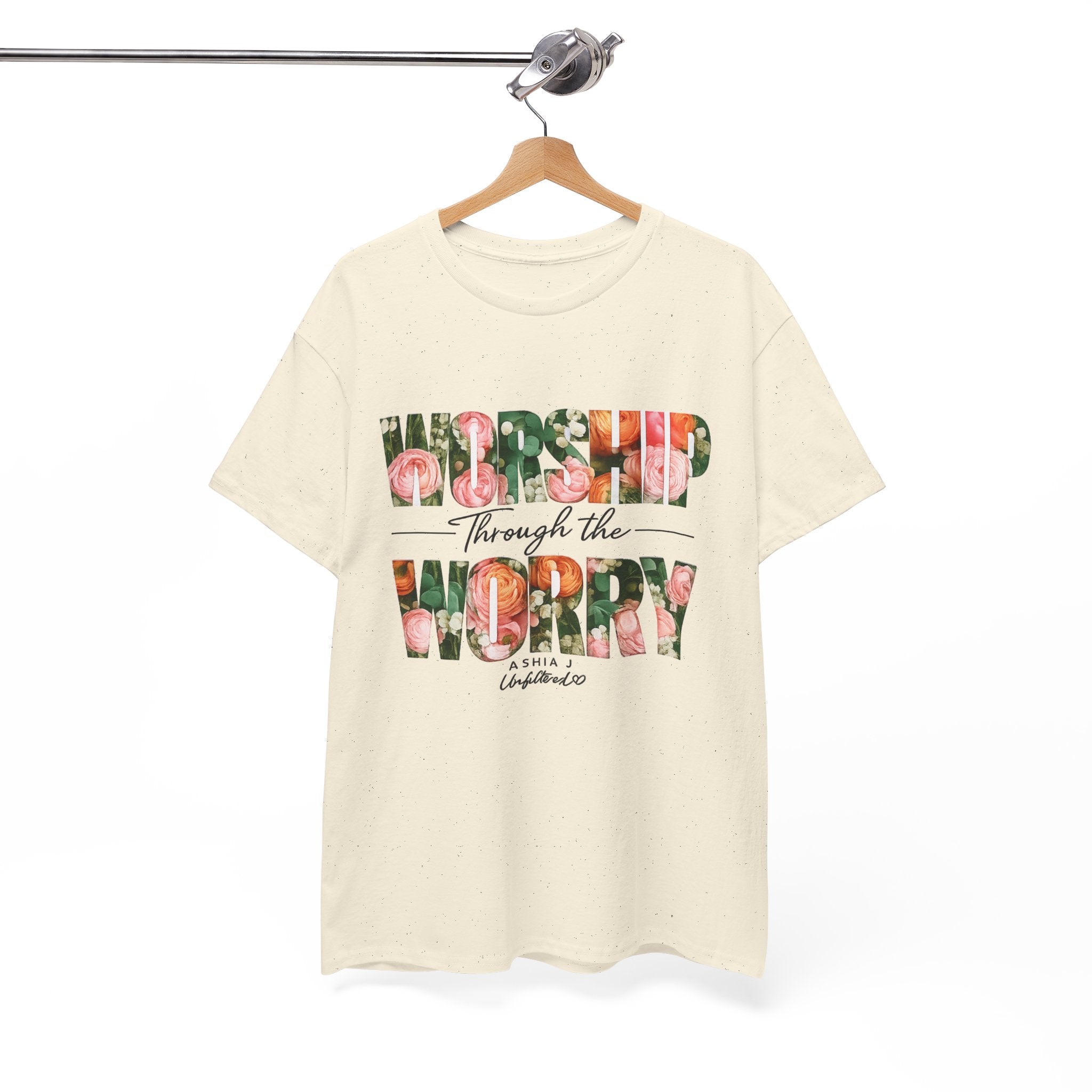T-Shirt - Worried Through the Worry Floral Graphic Tee