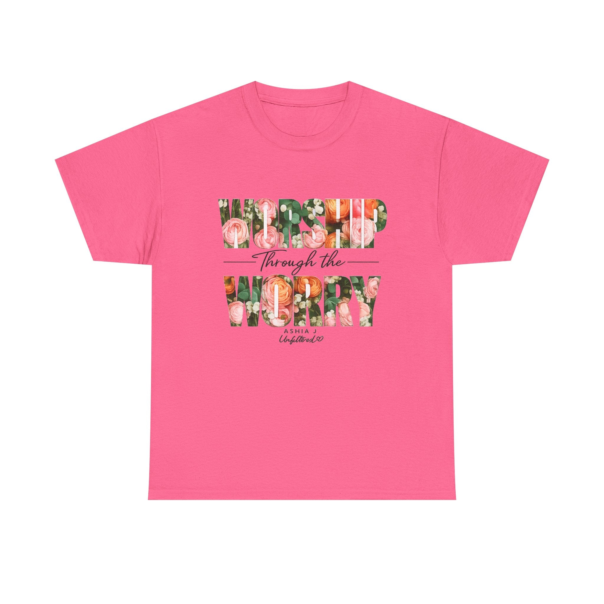 T-Shirt - Worried Through the Worry Floral Graphic Tee