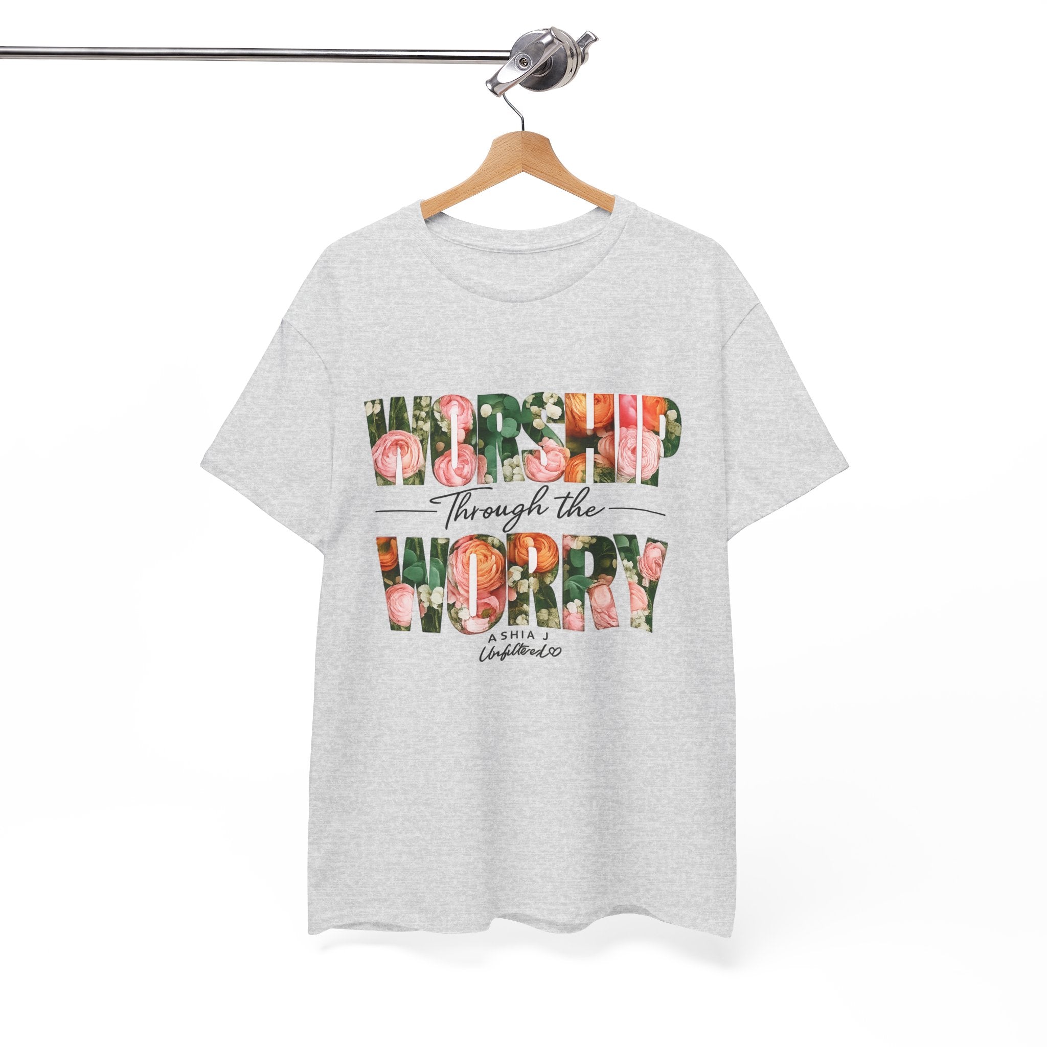 T-Shirt - Worried Through the Worry Floral Graphic Tee