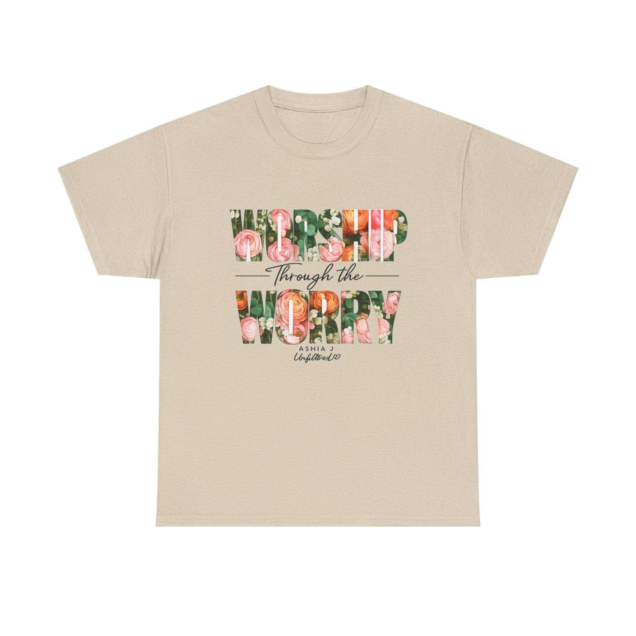 T-Shirt - Worried Through the Worry Floral Graphic Tee