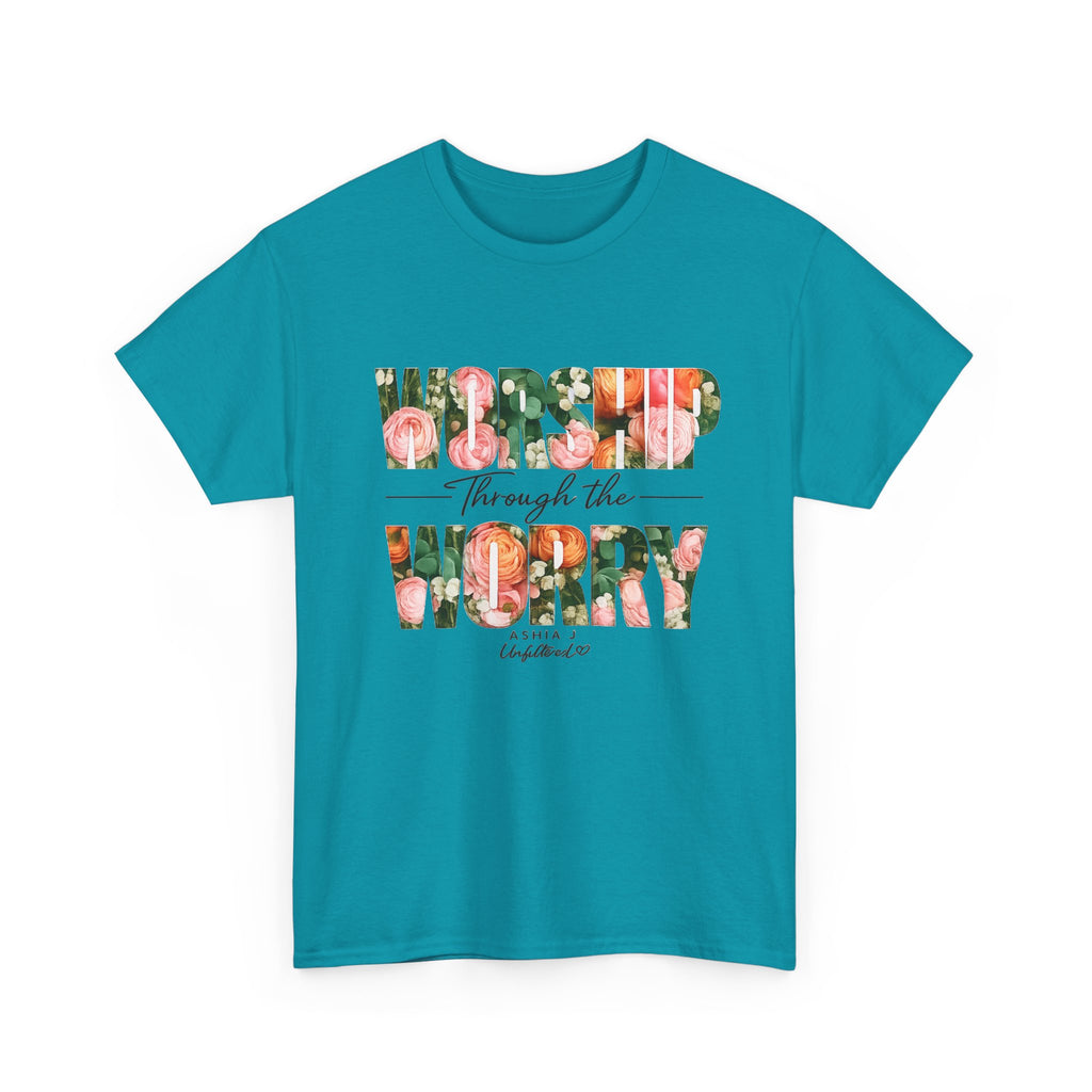 T-Shirt - Worried Through the Worry Floral Graphic Tee