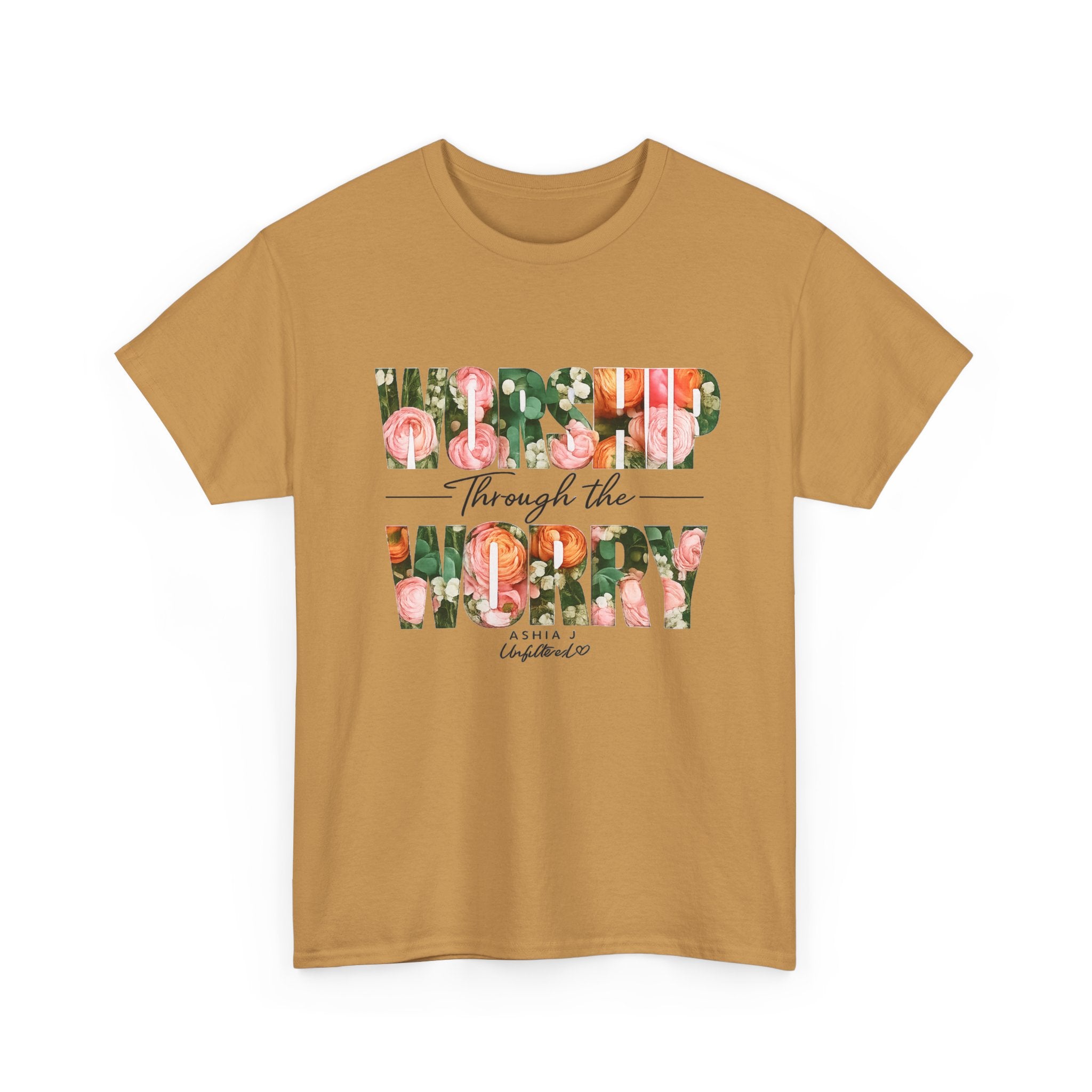 T-Shirt - Worried Through the Worry Floral Graphic Tee