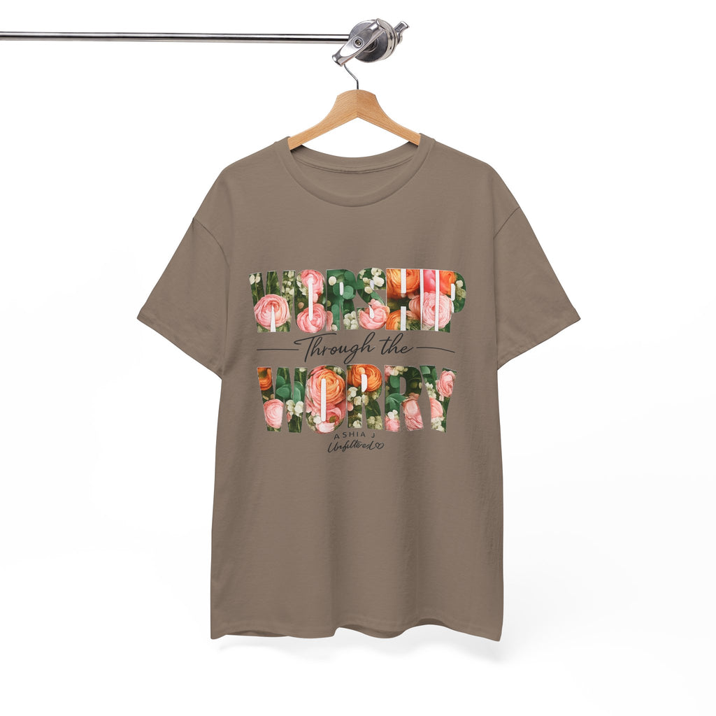 T-Shirt - Worried Through the Worry Floral Graphic Tee