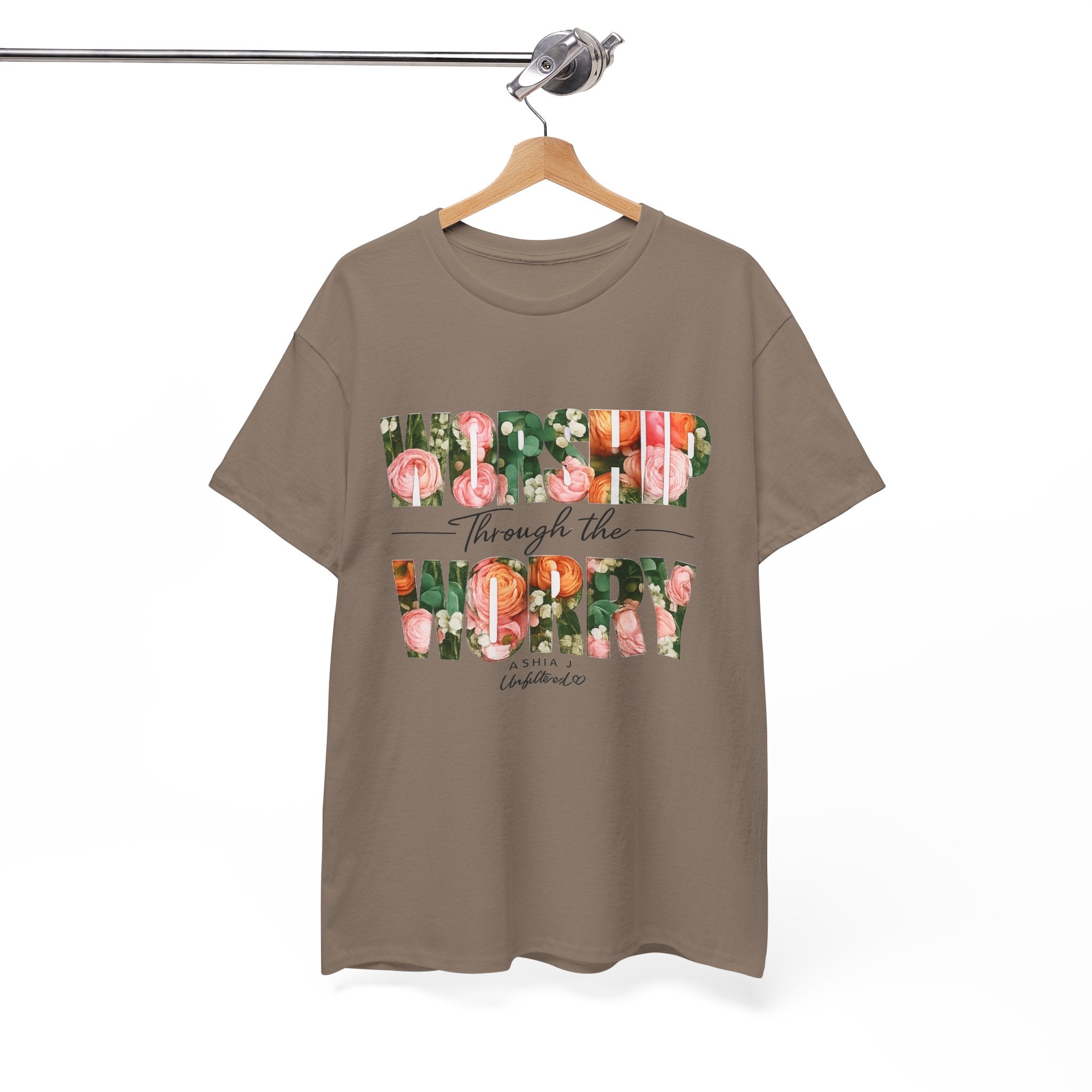 T-Shirt - Worried Through the Worry Floral Graphic Tee
