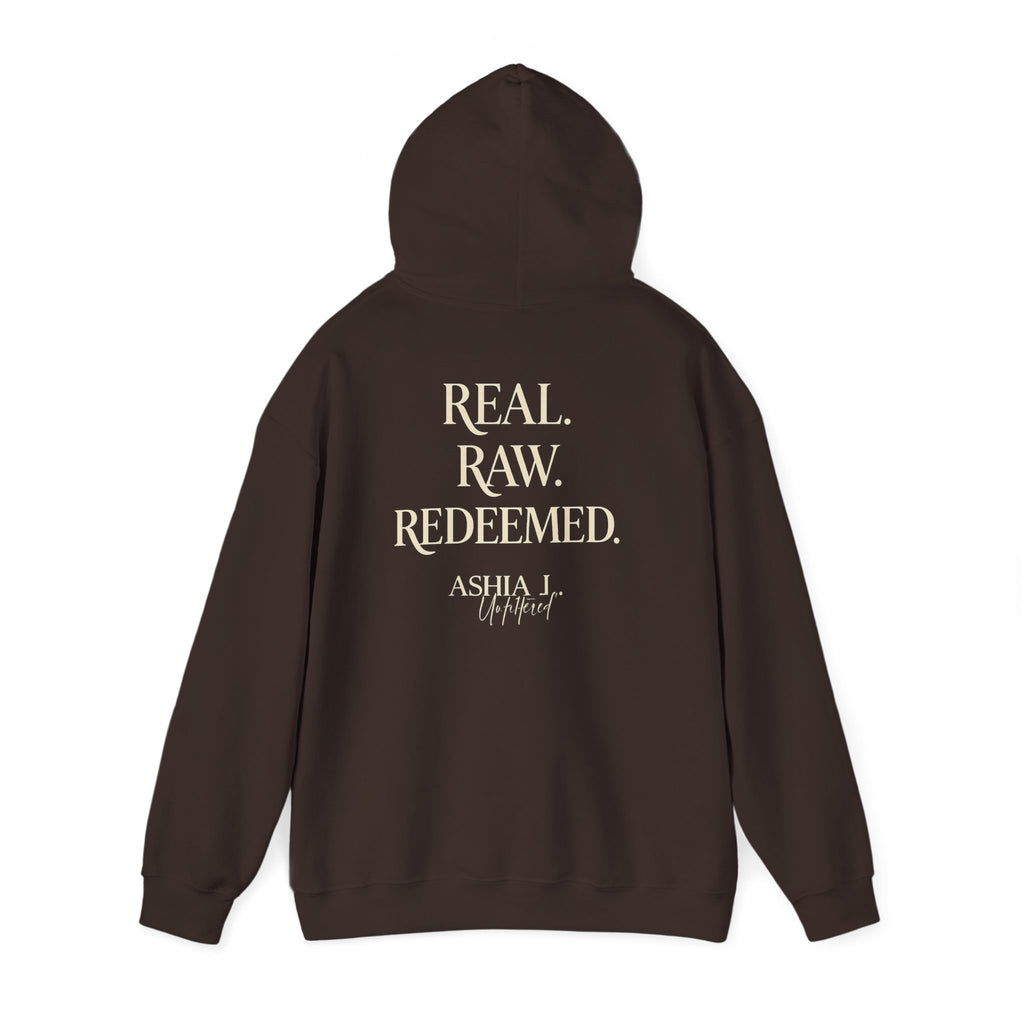 Hoodie — Raw. Redeemed. Inspirational Graphic Pullover