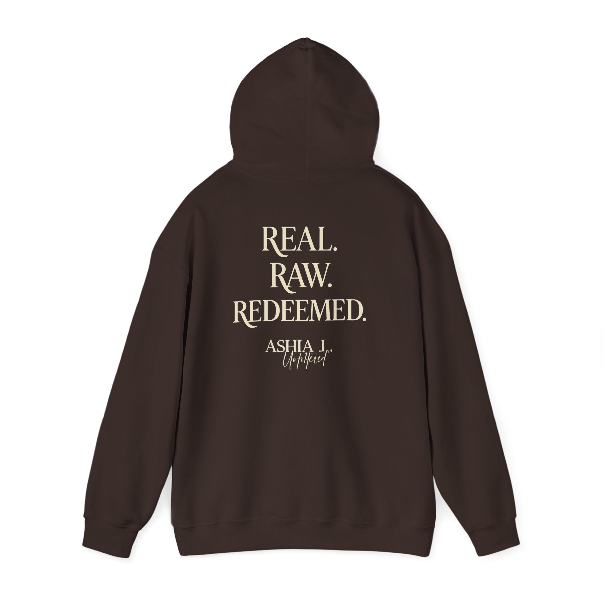 Hoodie — Raw. Redeemed. Inspirational Graphic Pullover