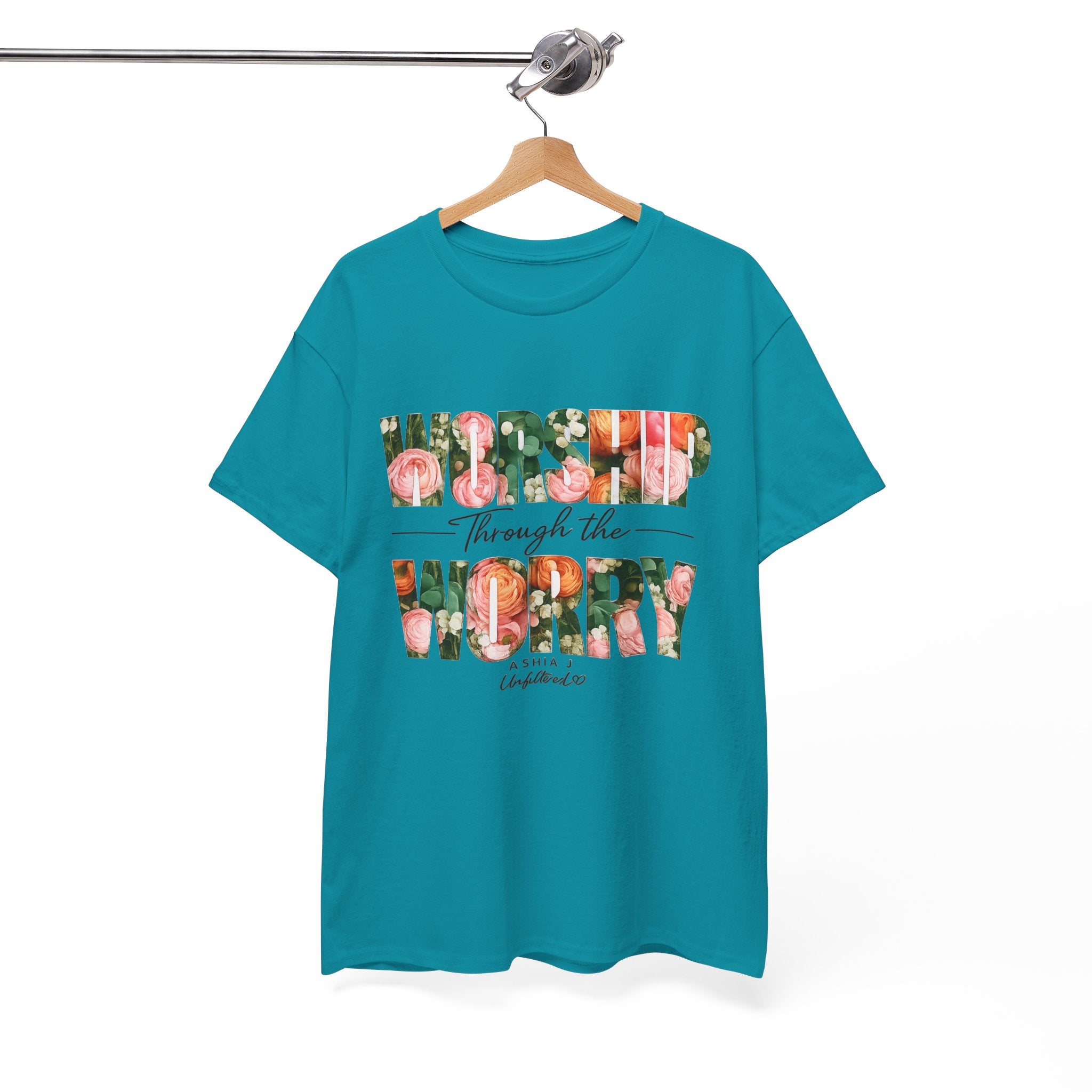 T-Shirt - Worried Through the Worry Floral Graphic Tee