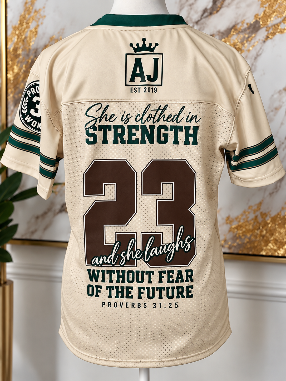 Proverbs 31:23 Faith Over Fear Jersey