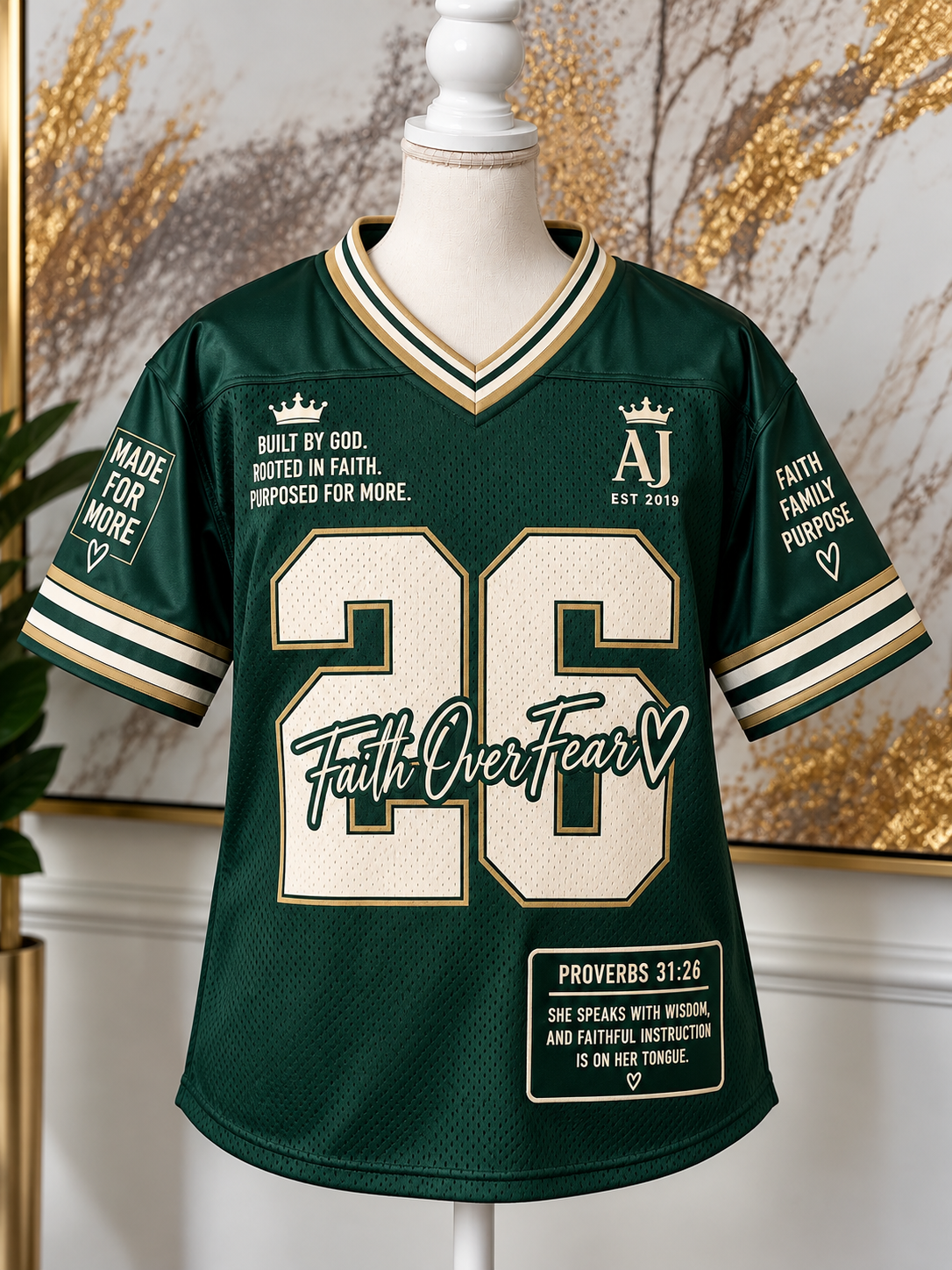 Proverbs 31:26 “Faith Over Fear” Jersey